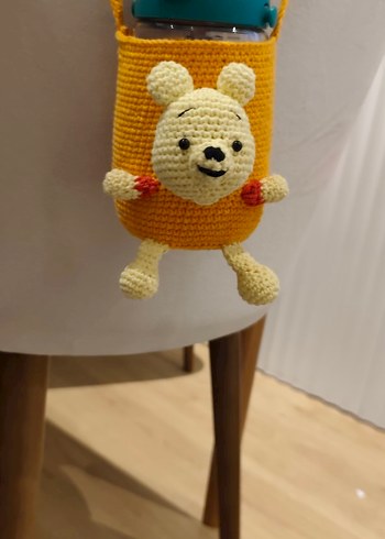 Sarı Örgü Kaplı Çocuk Termosu kılıfı - Görsel 13