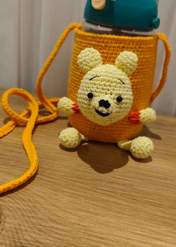 Sarı Örgü Kaplı Çocuk Termosu kılıfı - Görsel 7