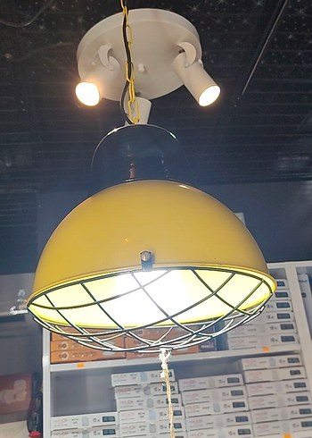 Sarı Metal Tavan Lambası - Görsel 4