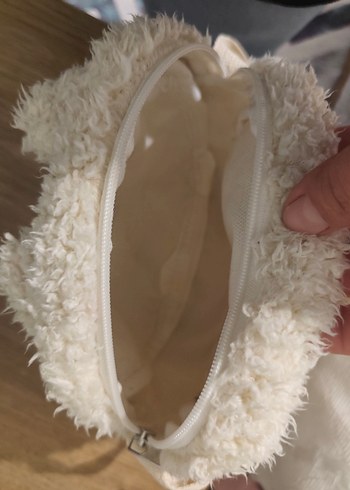 Bej Kedi Figürlü Peluş Çanta - Görsel 5