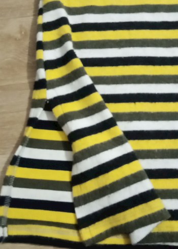 Çizgili Uzun Kollu Kadın Elbiseli - Görsel 4