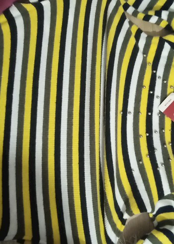 Çizgili Uzun Kollu Kadın Elbiseli - Görsel 6