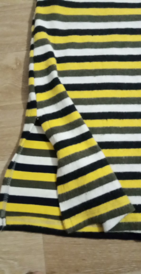 Çizgili Uzun Kollu Kadın Elbiseli - Görsel 4