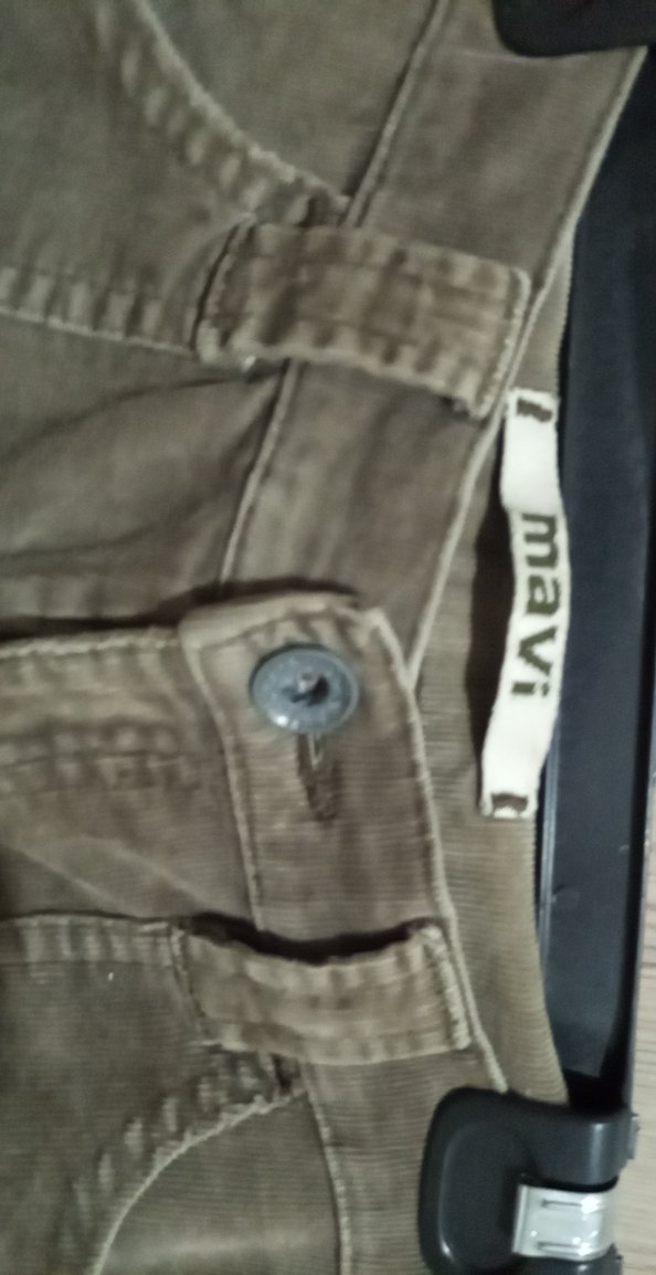 Kadın Bej Süet Kemerli Pantolon - Görsel 4