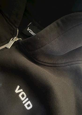 s Beden siyah Renk Siyah Void Fermuarlı Sweatshirt