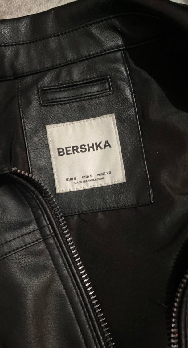 Bershka Siyah Deri Biker Ceket - Görsel 3
