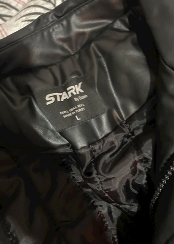 Düğmeli Siyah Midi kalin Deri ceket - Görsel 4