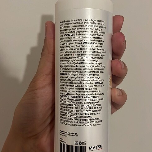 Diğer Matsu Sun Day Isıya Karşı Koruyucu Sprey