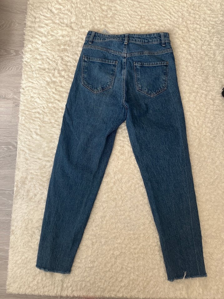 Mavi Yüksek Bel Denim Jean — görsel 4/5
