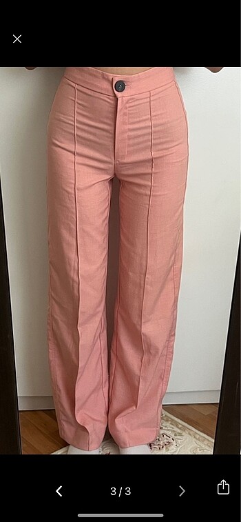 xs Beden Bershka toz pembe kumas pantolon