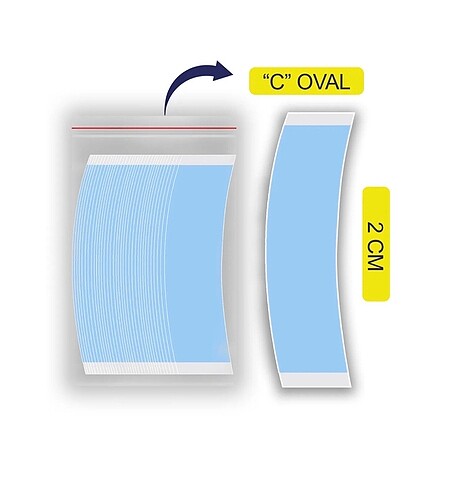 36 adet oval mavi bant - Görsel 4