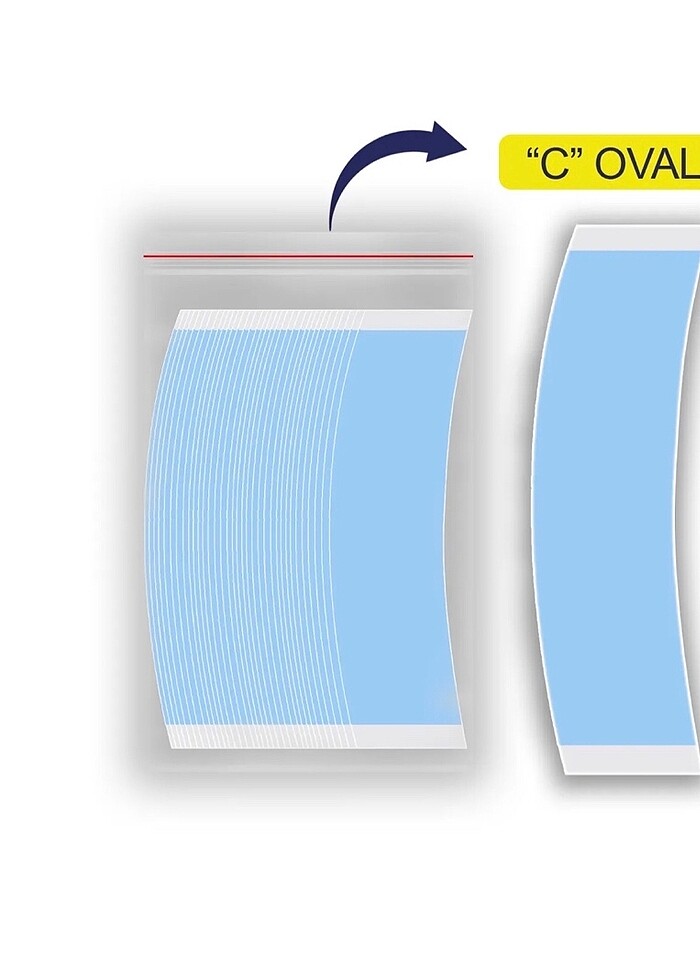 36 adet oval mavi bant - Görsel 4