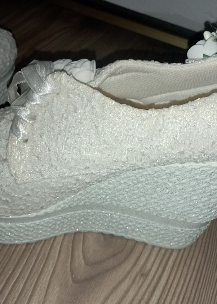 Spor Gelin Ayakkabısı Gelinliğin altına giymek için çok rahat Sa - Görsel 2