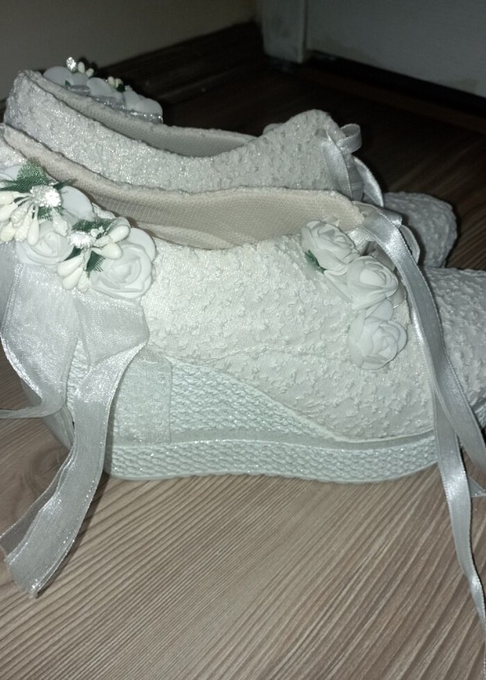 Spor Gelin Ayakkabısı Gelinliğin altına giymek için çok rahat Sa - Görsel 4