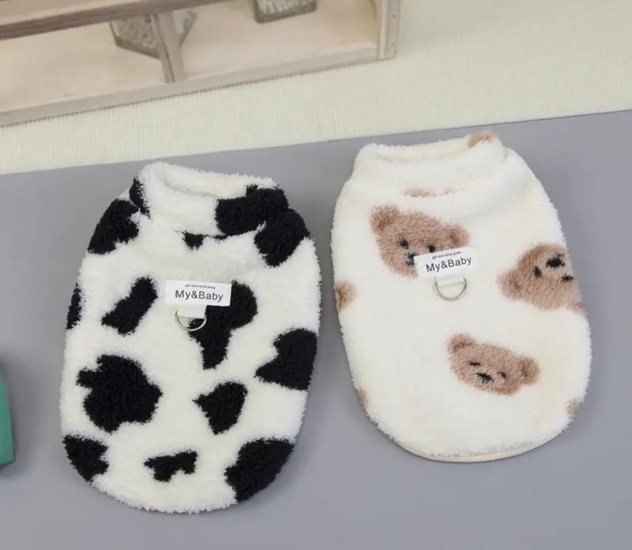 Kahverengi Nakışlı Kürklü Köpek Kıyafeti - Görsel 3