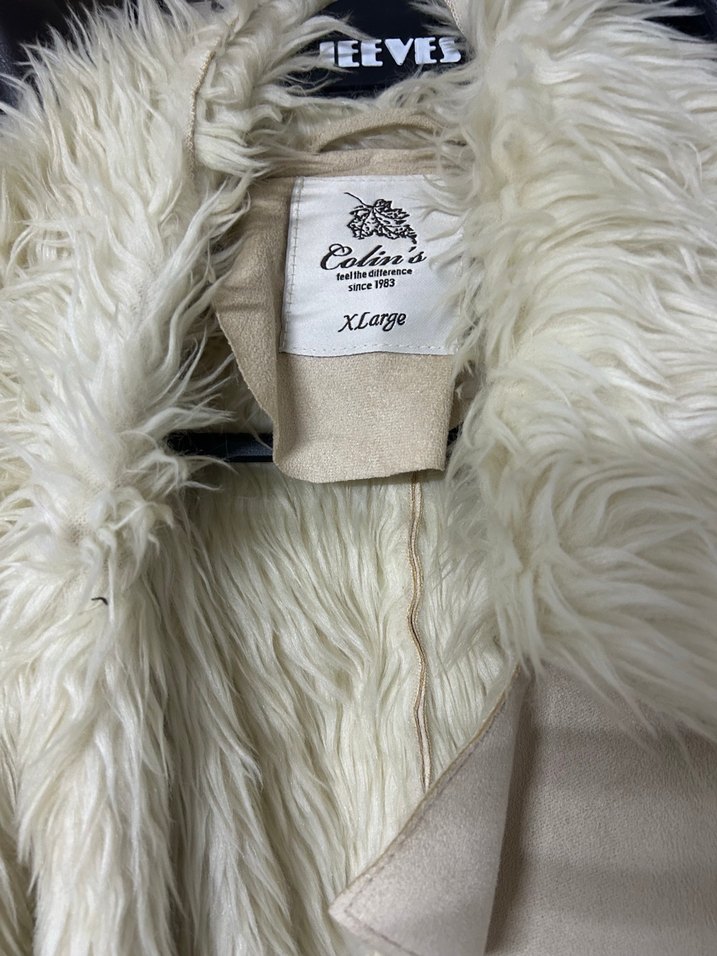 Bej Uzun Süet Kadın Kaban - Görsel 2