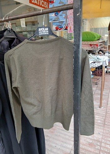 Diğer Gri Örgü Kadın Kazak, Bisiklet Yaka, Rahat Kesim