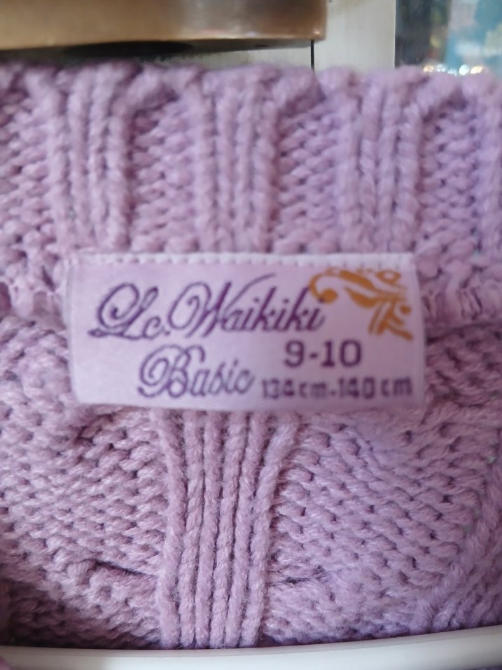 Kız Çocuk Pembe Örgü Bolero - Görsel 3