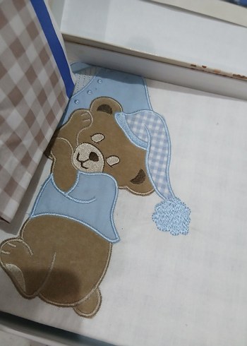 Mavi Baskılı  bebek nevresim takımı - Görsel 7