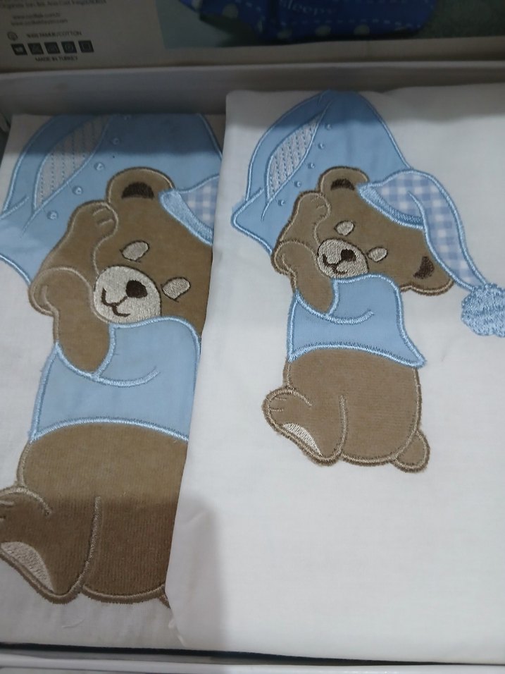 Mavi Baskılı  bebek nevresim takımı - Görsel 2