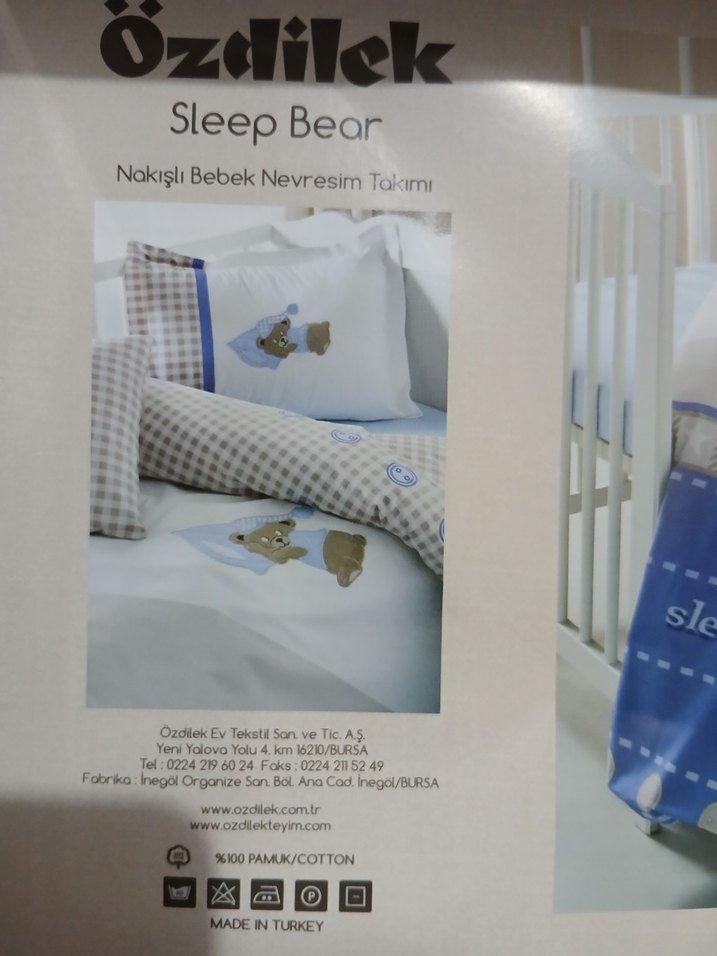 Mavi Baskılı  bebek nevresim takımı - Görsel 5