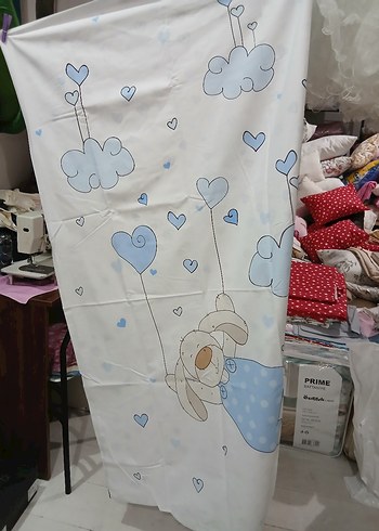 Bebek Pamuklu Baskılı Mavi Uyku Örtüsü - Görsel 2