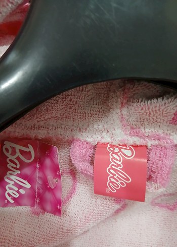 Kız Çocuk Pembe Baskılı Polar Bornoz - Görsel 7