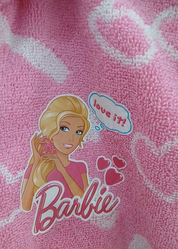 Kız Çocuk Pembe Baskılı Polar Bornoz - Görsel 2