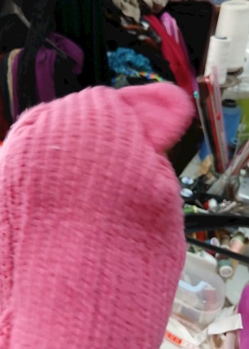 Renkli Pembe   Örgü Bere - Görsel 2