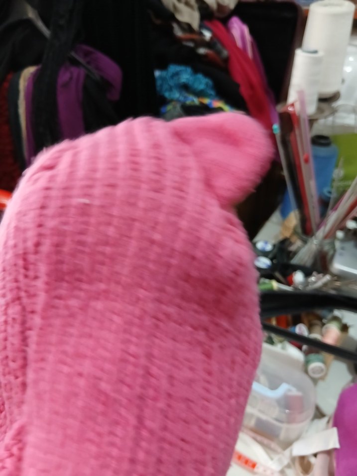 Renkli Pembe   Örgü Bere - Görsel 2