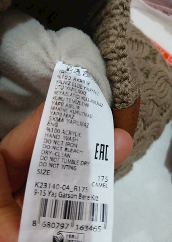 Bej Örgü Kadın Bere Ponponlu - Görsel 3