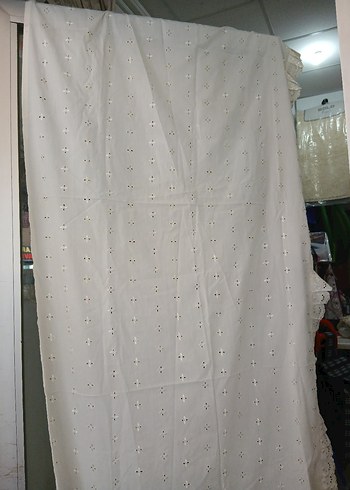 Beyaz Nakışlı Bohem Perde - Görsel 3