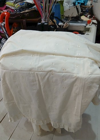 Beyaz Nakışlı Bohem Perde - Görsel 10