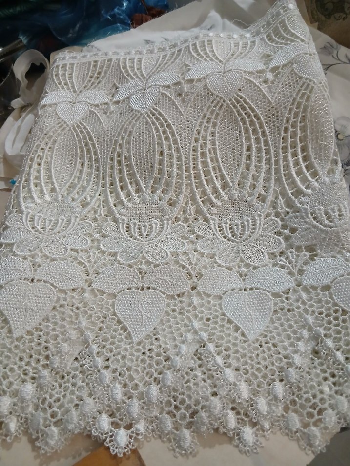 İşlemeli Bohem Beya perde güpürü - Görsel 2