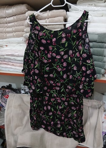 Çiçek Desenli Bohem mini elbise - Görsel 3