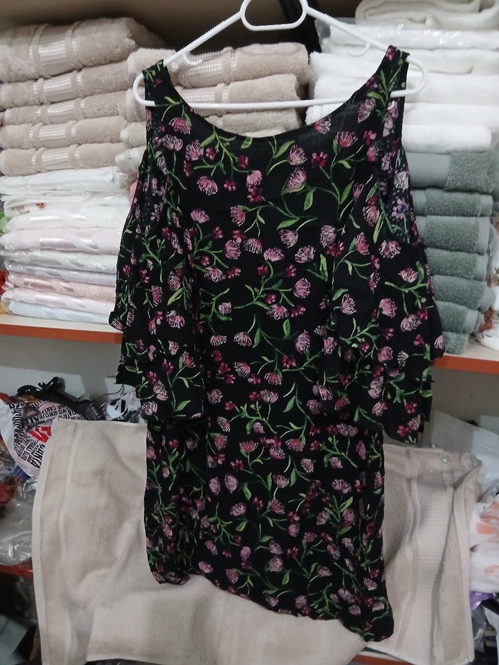 Çiçek Desenli Bohem mini elbise - Görsel 3