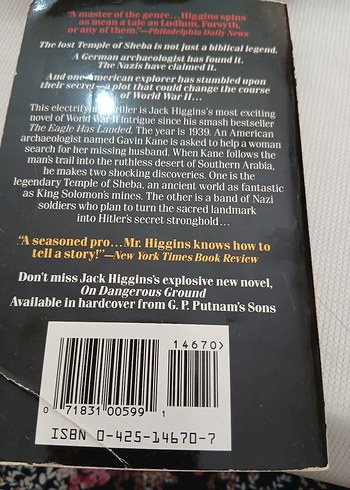 Jack Higgins - Sheba Roman - Görsel 2