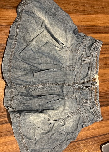 Mavi Denim Pilili Midi Etek