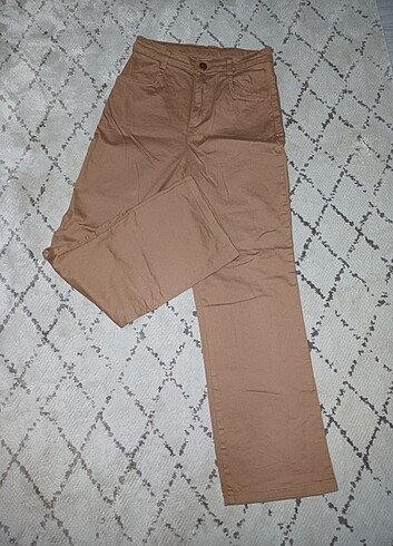 LC Waikiki Bol Paça Kahverengi Kot Pantolon 