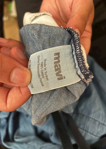 34 Beden Mavi jeans marka orijinal kot elbise