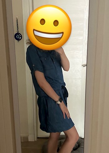 34 Beden mavi Renk Mavi jeans marka orijinal kot elbise