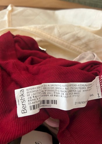 m Beden bordo Renk Bershka askılı tshirt
