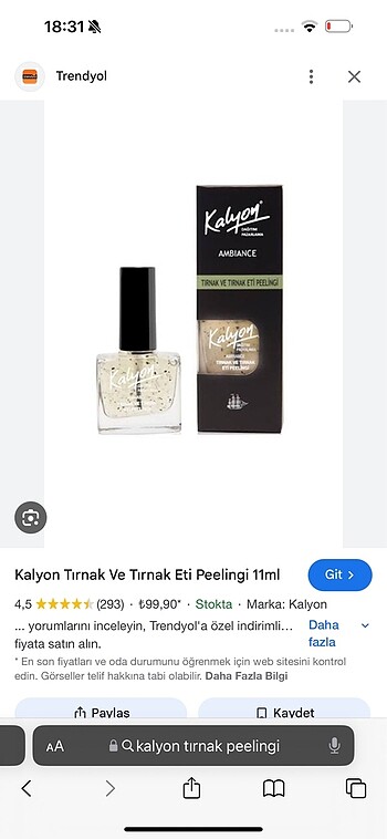 KALYON TIRNAK VE TIRNAK ETİ BAKİM YAĞI VE PEELİNG - Görsel 5