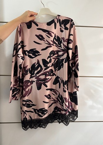 Dantel Detaylı Pembe tesettür takım özel dikim - Görsel 3