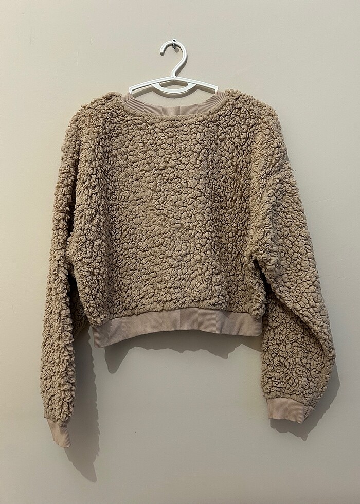 New Balance Bej Rengi Sweatshirt - Small WNT3037-FCD - Görsel 5