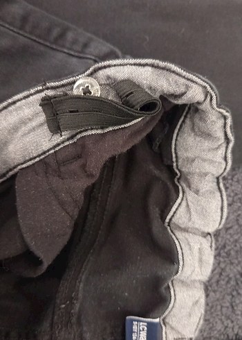 10 Yaş Beden siyah Renk Siyah, Erkek Çocuk Kemerli Denim Pantolon