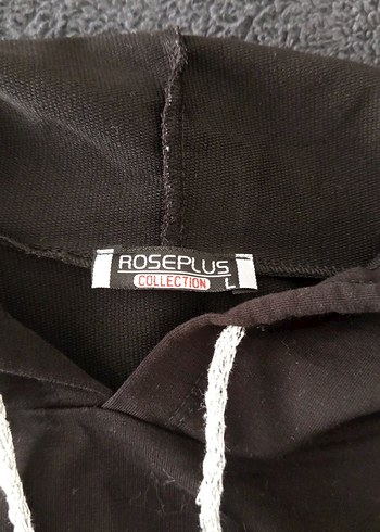15-16 Yaş Beden siyah Renk Kız Çocuk Kapüşonlu siyah Sweatshirt
