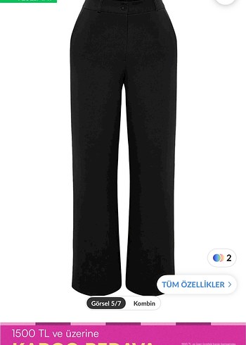 Trendyol & Milla Siyah Kadın Kumaş Pantolon Palazzo