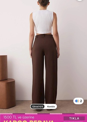 Trendyol & Milla Kahverengi Kadın Kumaş Pantolon