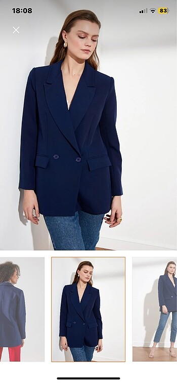 42 Beden lacivert Renk Trendyolmilla Blazer Ceket